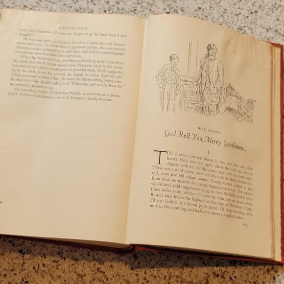 VTG Hardcover 'The Fireside Book Of Christmas Stories' 1945 Illustrated Stories - Picture 14 of 16